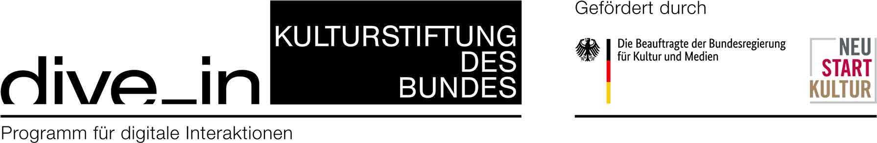 Muski wurde entwickelt im Rahmen von „dive in. Programm für digitale Interaktionen“ der Kulturstiftung des Bundes, gefördert durch die Beauftragte der Bundesregierung für Kultur und Medien (BKM) im Programm NEUSTART KULTUR.