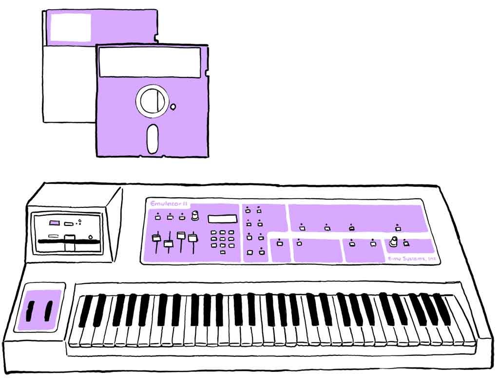 Drawing of the E-mu Emulator II